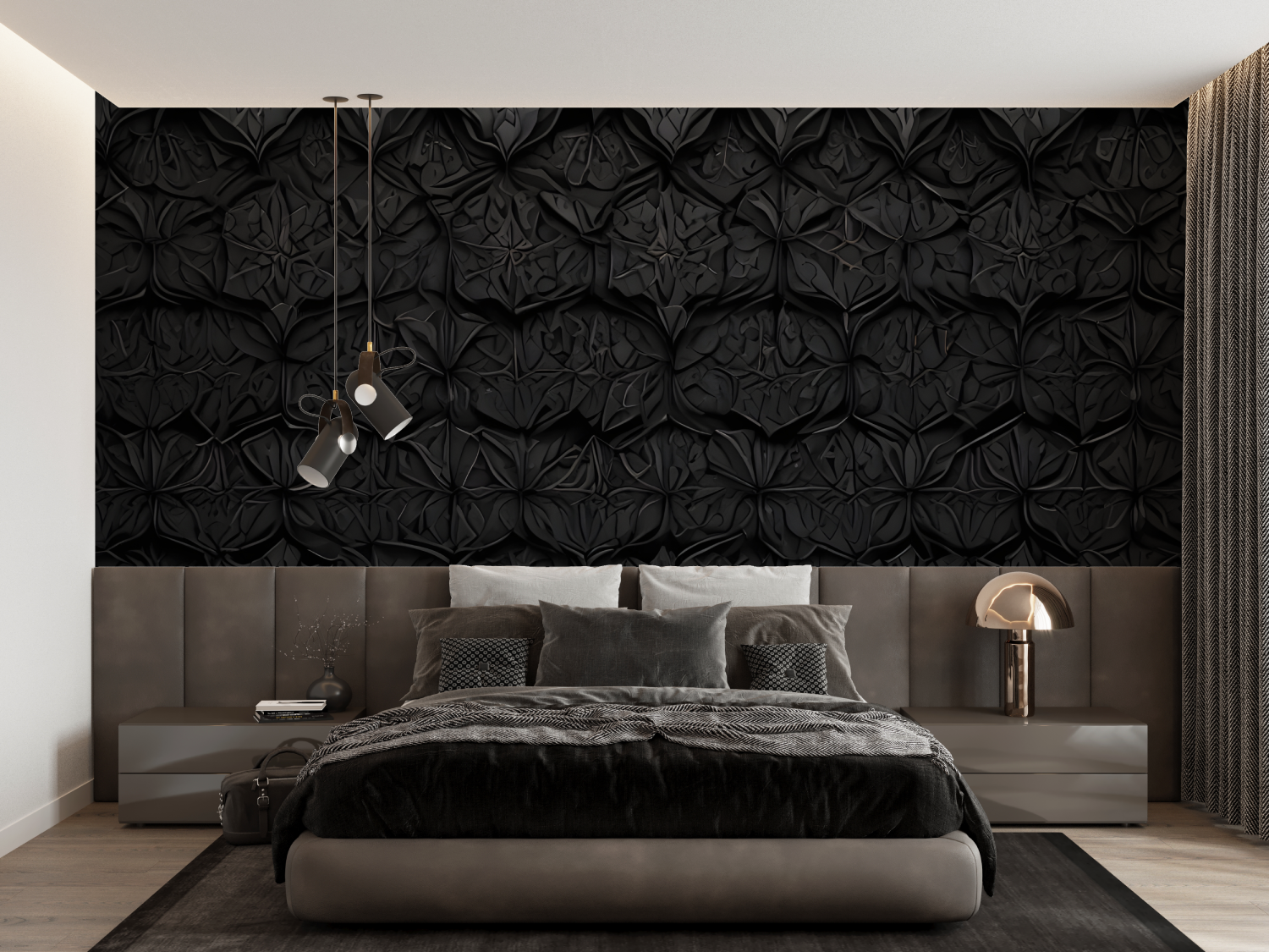 Chic Black Wallpaper | Murals Wallpaper