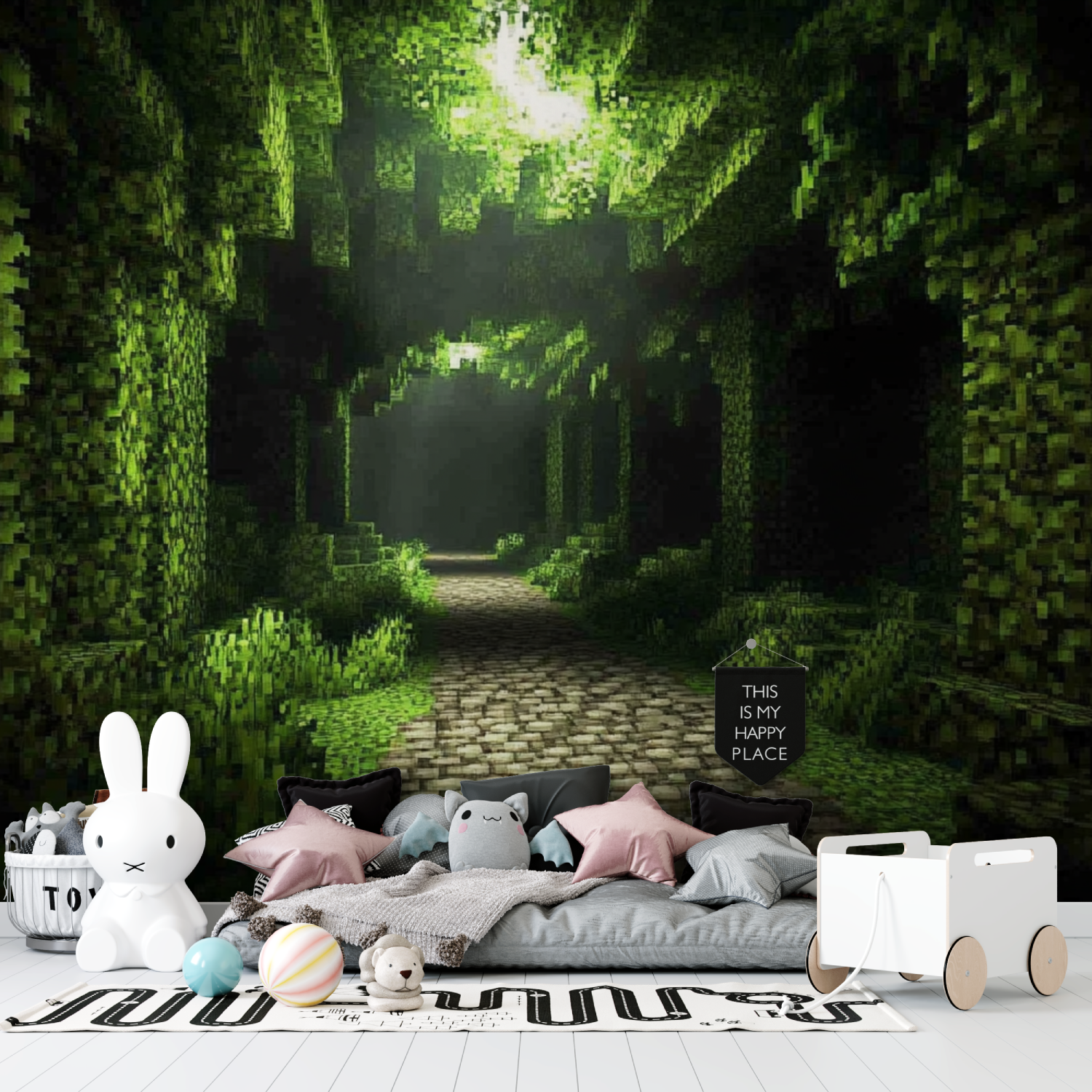 Wallpaper The Mysterious Valley of Blocks | Murals Wallpaper