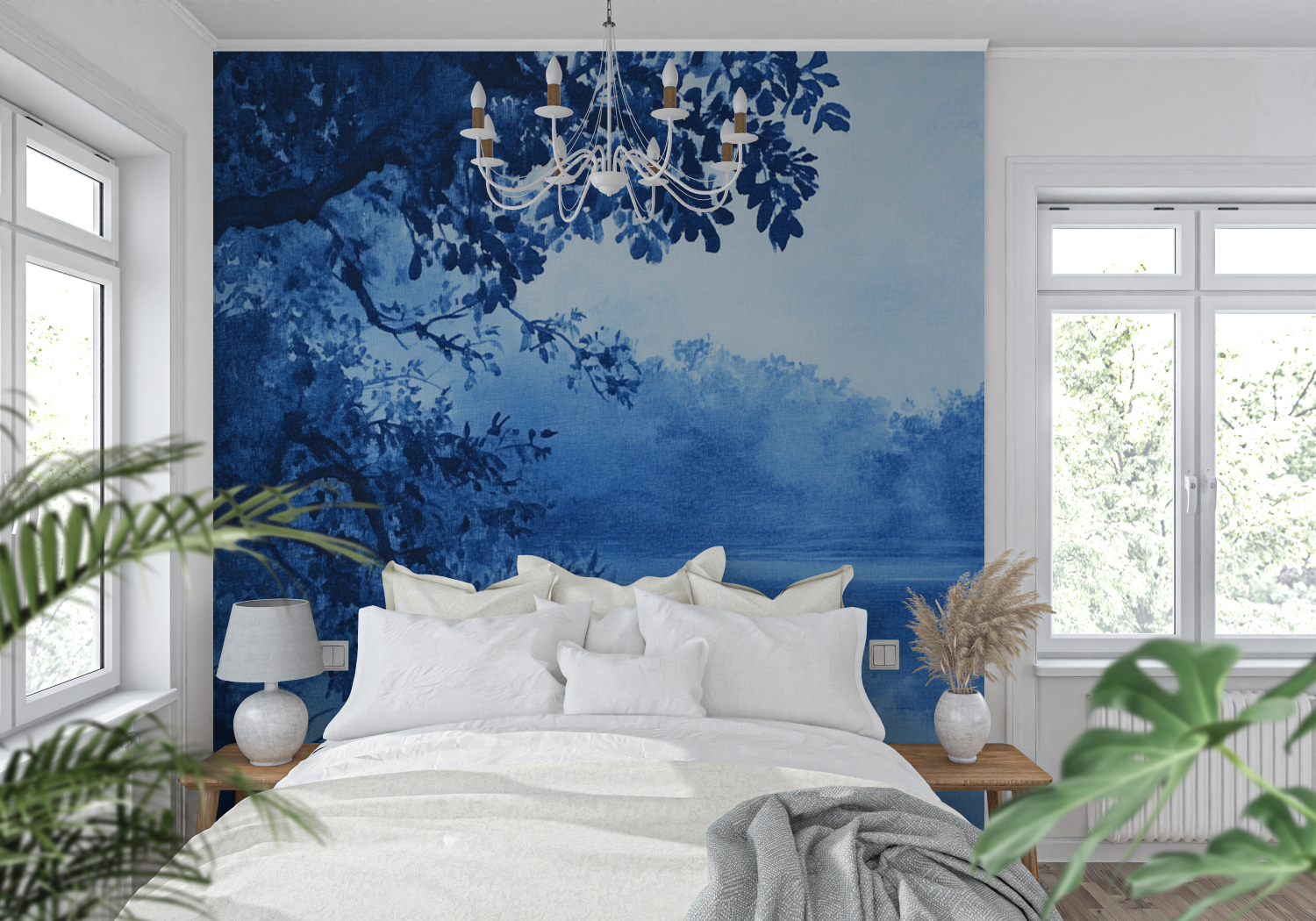 Blue Landscape Wallpaper | Murals Wallpaper