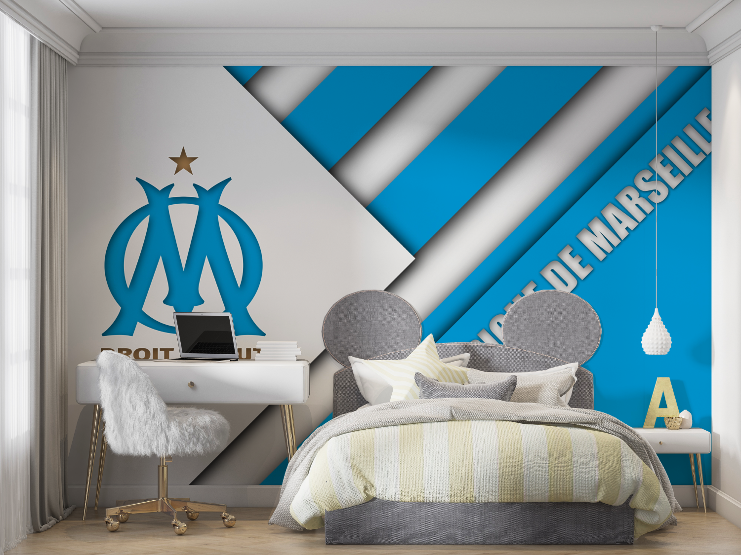 Wallpaper Soccer Marseille Straight to the Goal | Murals Wallpaper