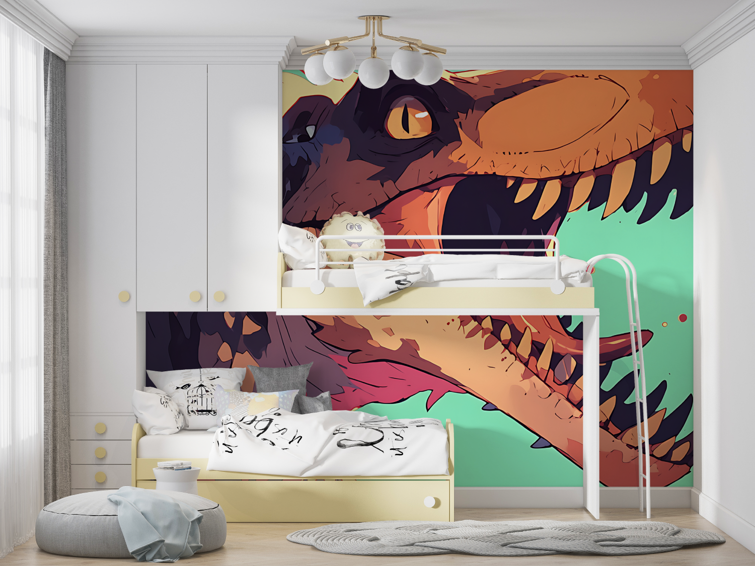 Dinosaur Graffiti Wallpaper | Murals Wallpaper