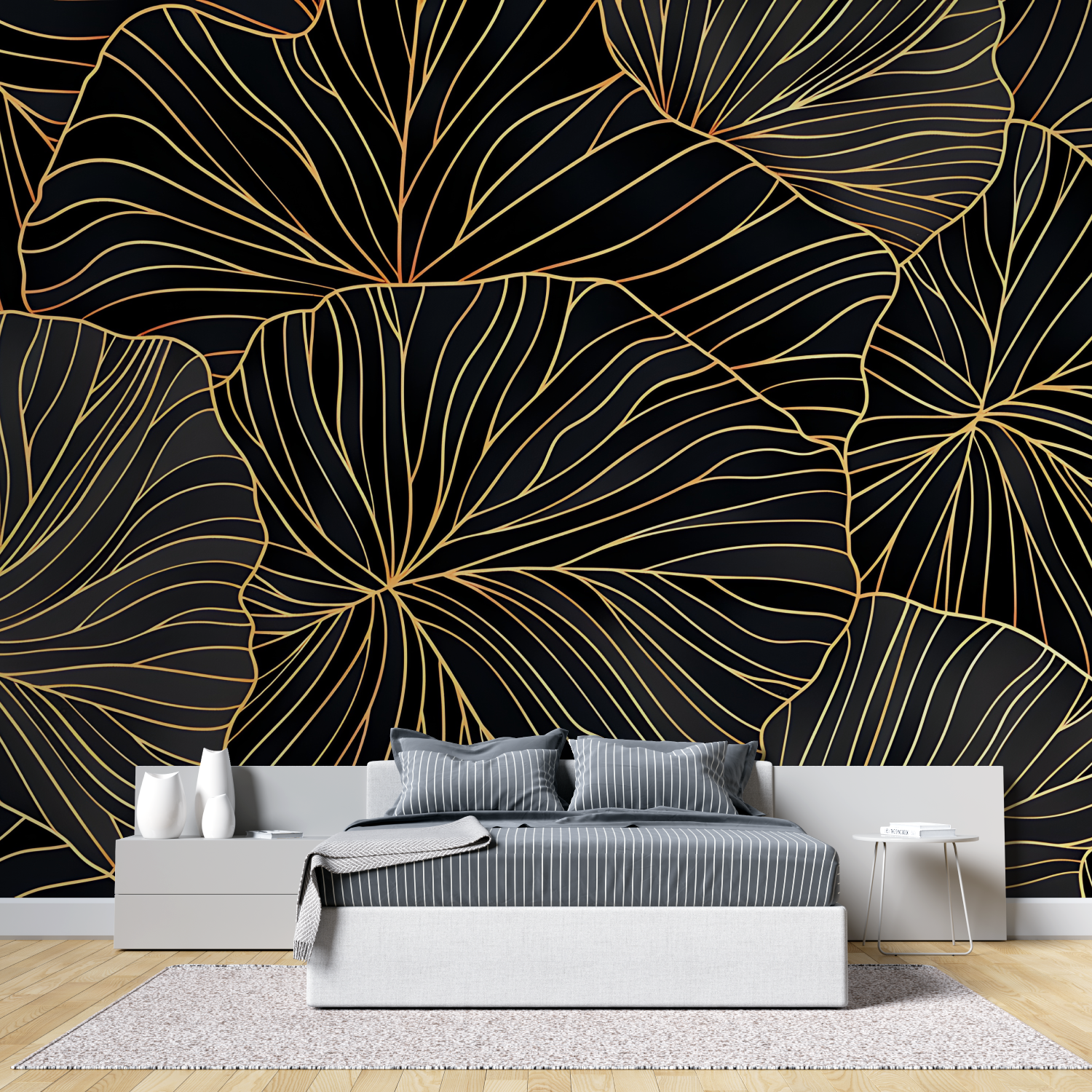 Gold Wallpaper Bedroom | Murals Wallpaper