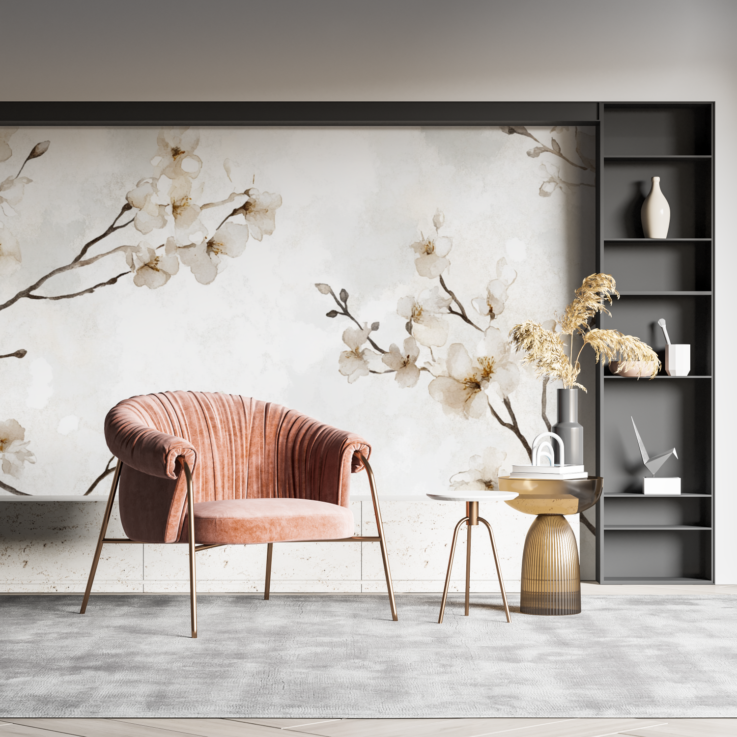 Watercolor Floral Branches Wallpaper Trend | Murals Wallpaper