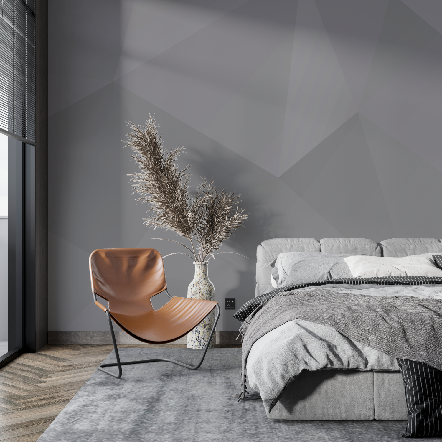 Gray Graphic Wallpaper | Murals Wallpaper