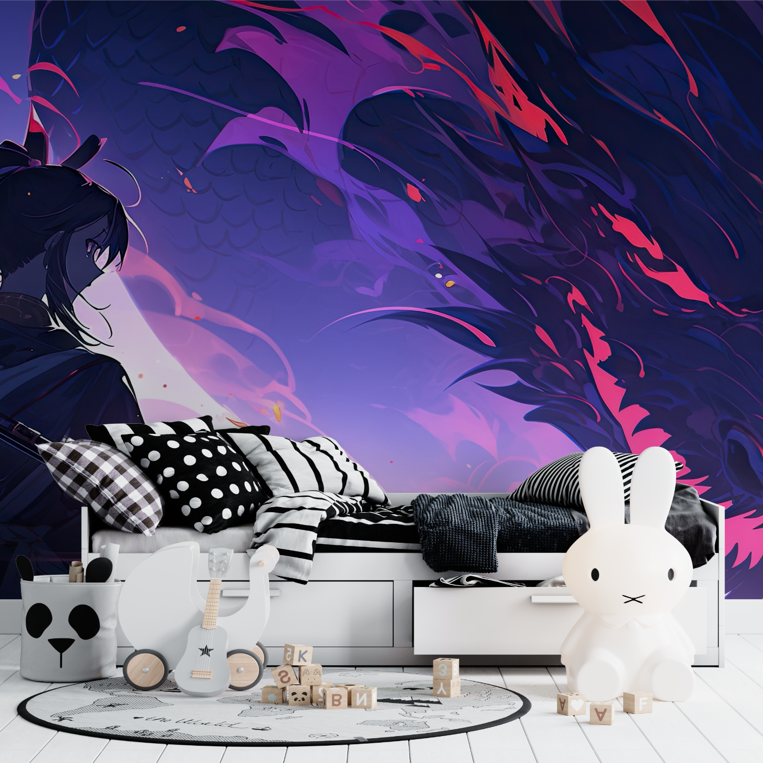 Purple Dragon Anime Wallpaper | Murals Wallpaper