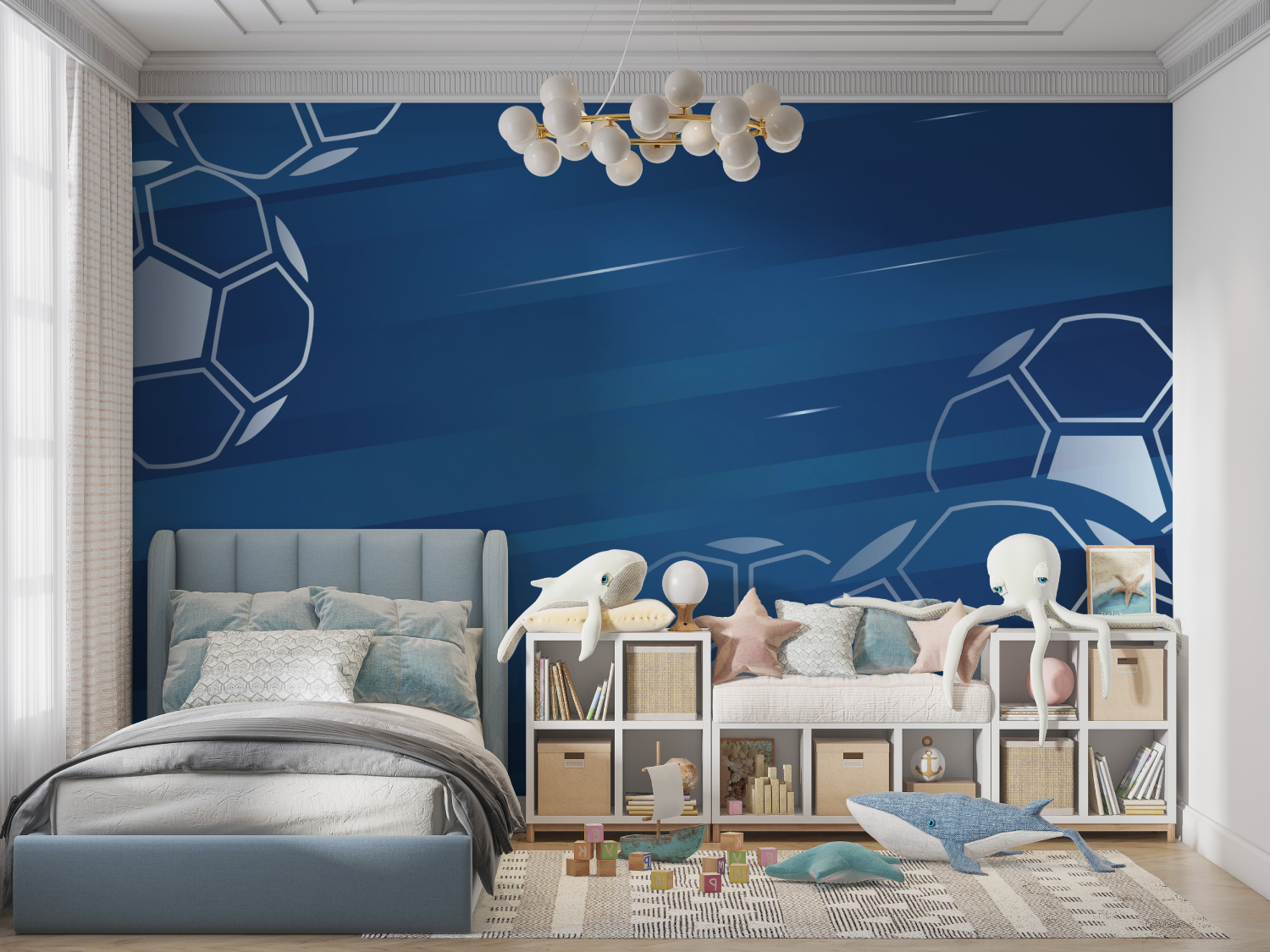 Blue Soccer Wallpaper | Murals Wallpaper