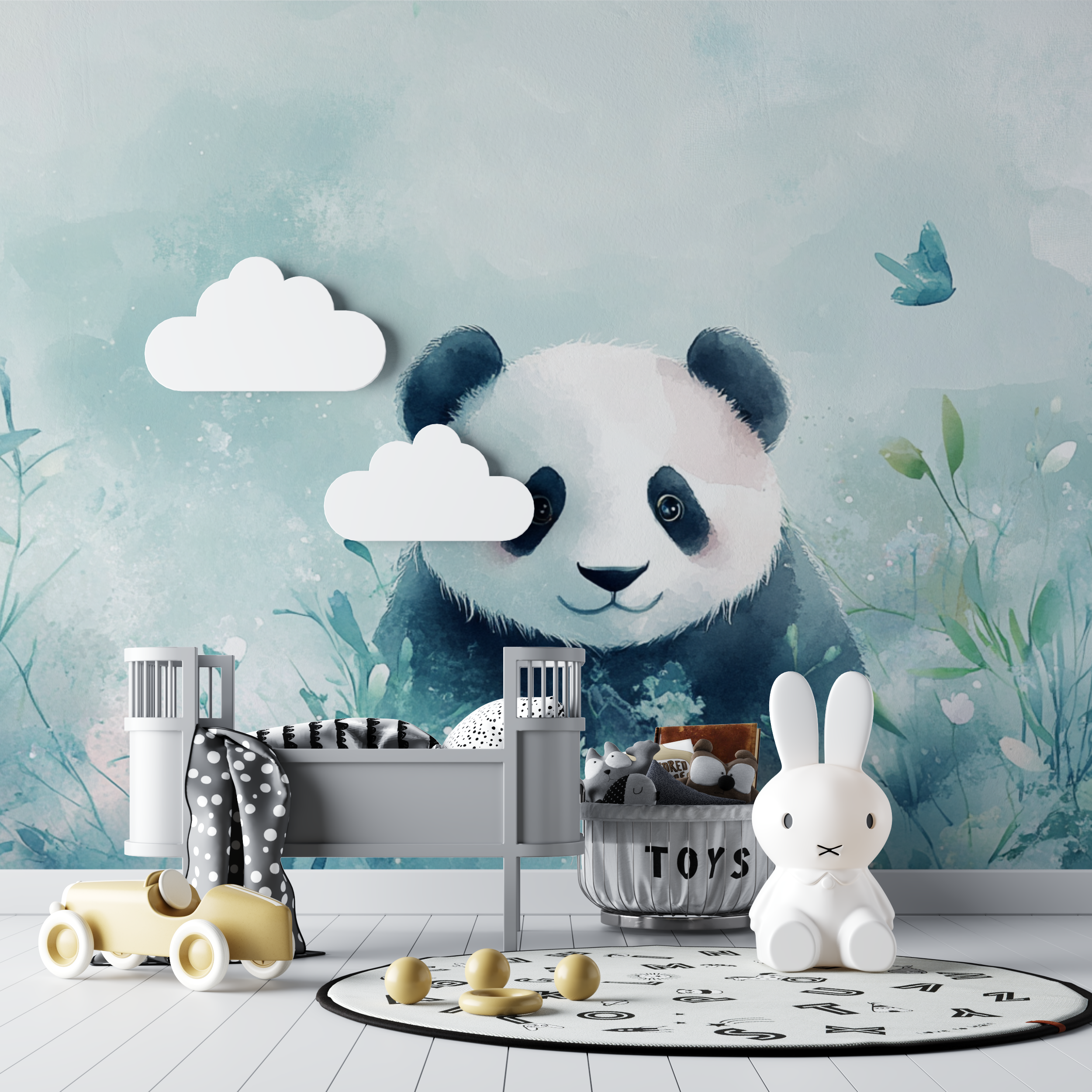 Fairy Mood Panda Wallpaper | Murals Wallpaper