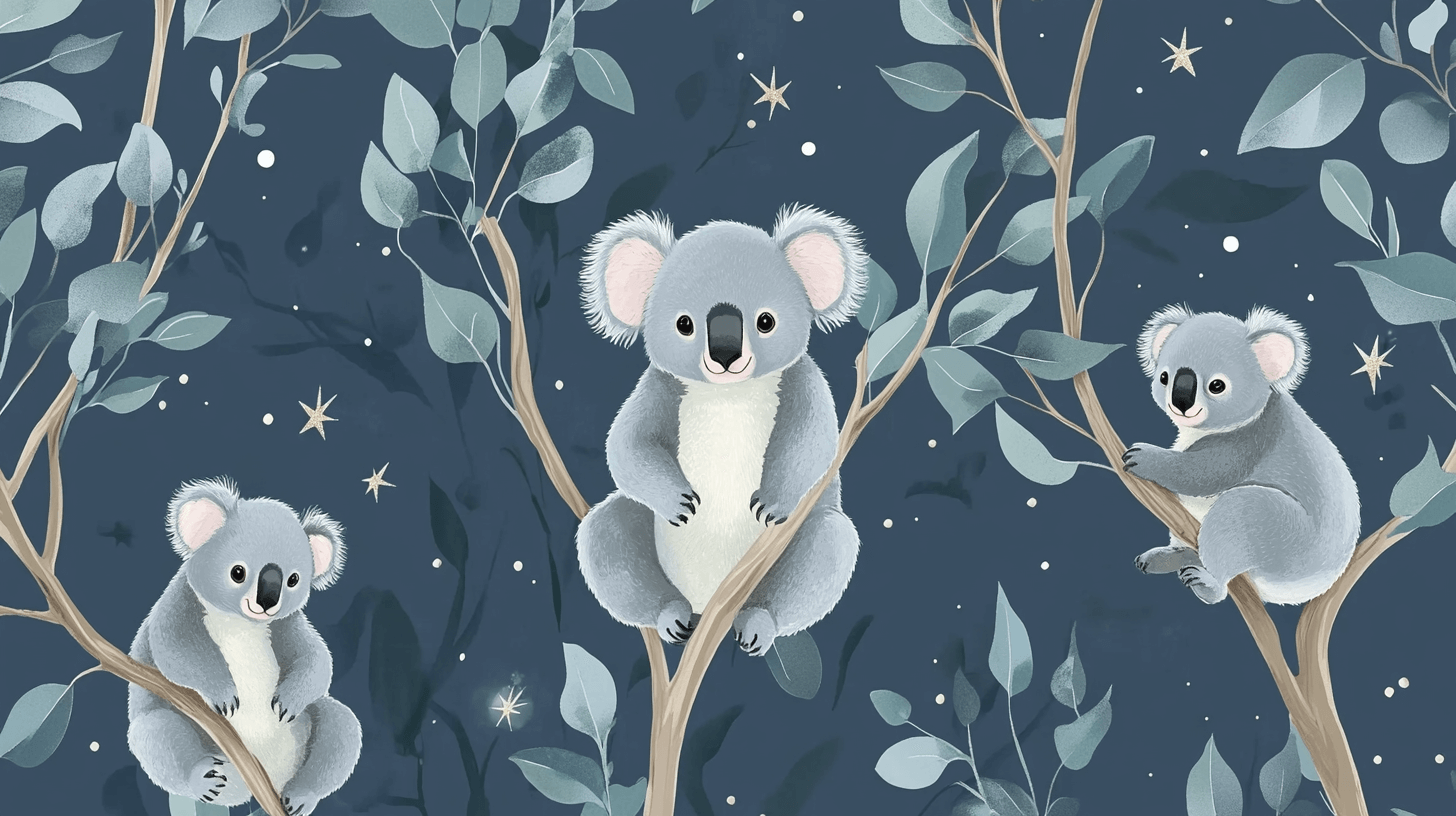 Koala Wallpaper and Starry Silence | Murals Wallpaper