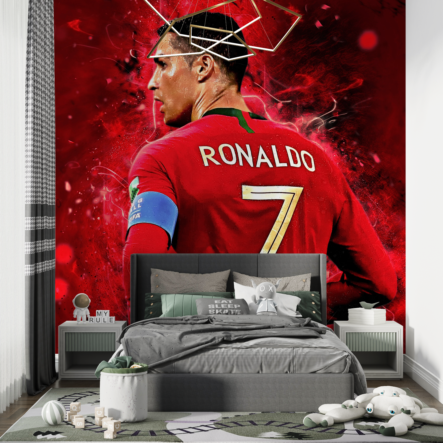 Ronaldo Red Wallpaper | Murals Wallpaper