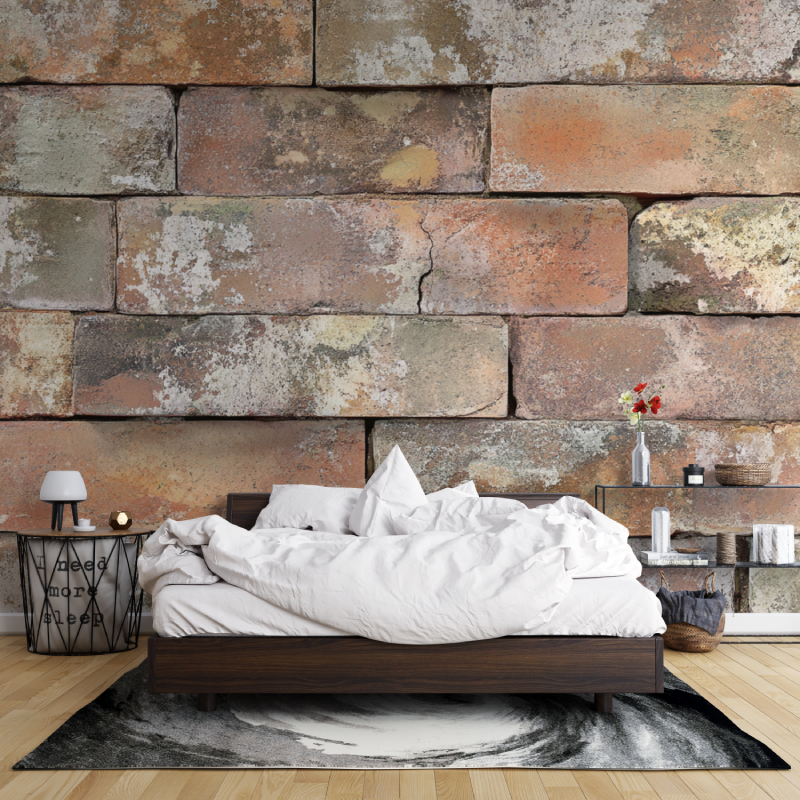 Terracotta Wallpaper with Weathered Texture Effect | Murals Wallpaper