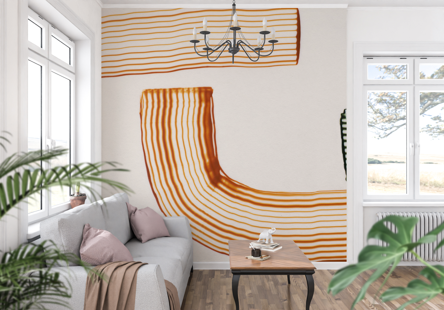Bohemian Orange Wallpaper | Murals Wallpaper