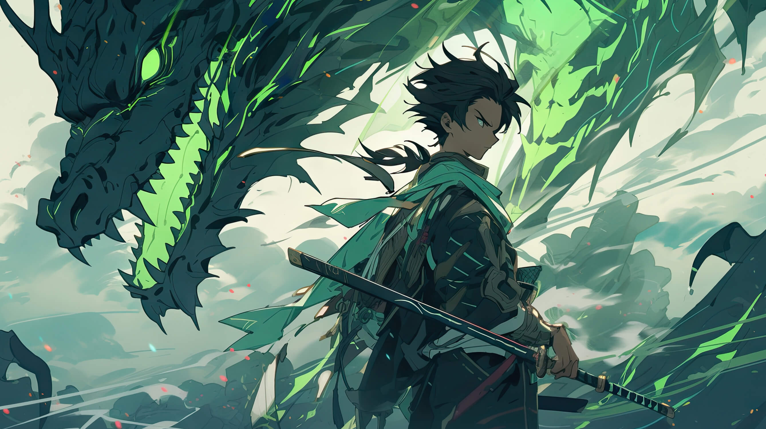 Green Dragon Wallpaper | Murals Wallpaper