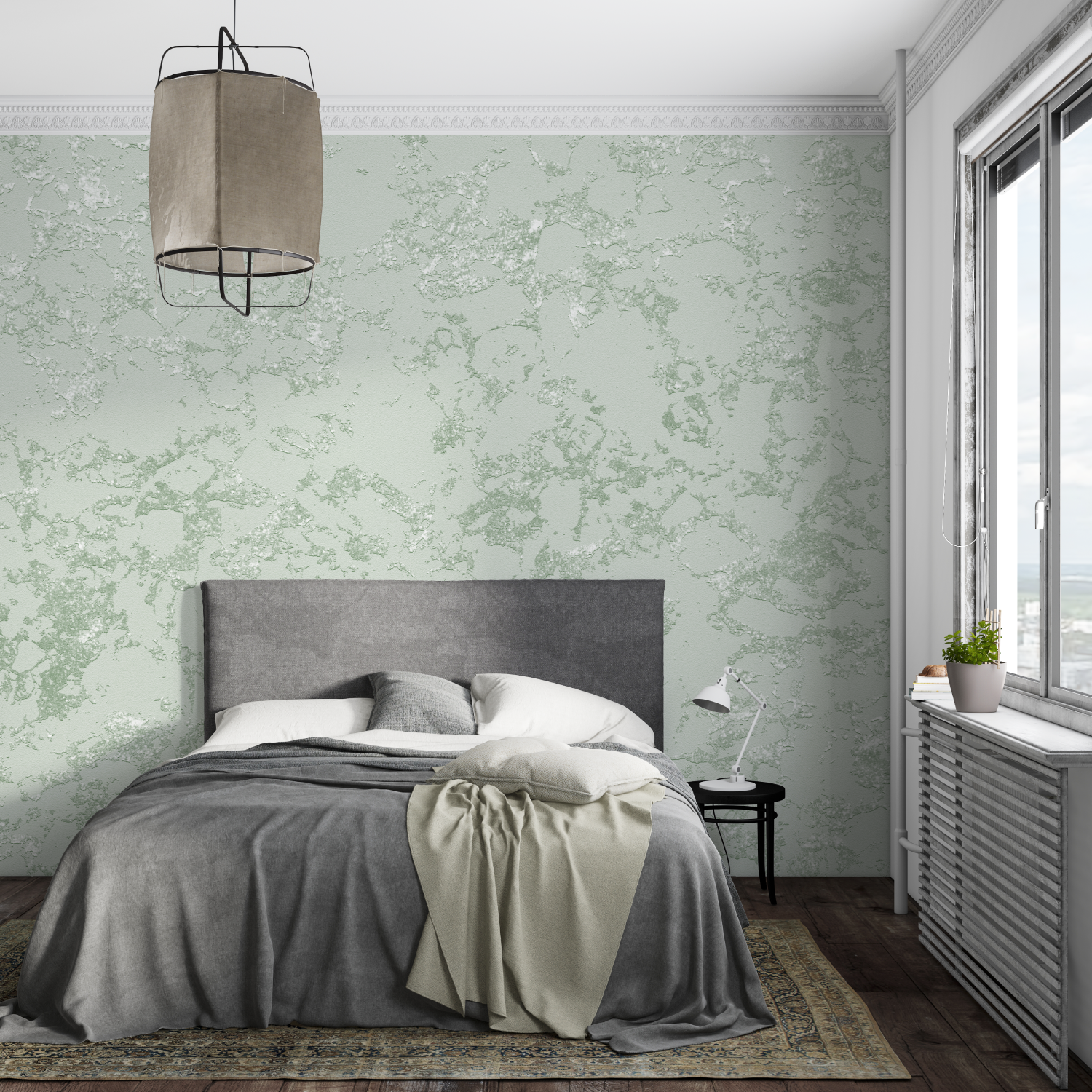 Green and Gray Wallpaper | Murals Wallpaper