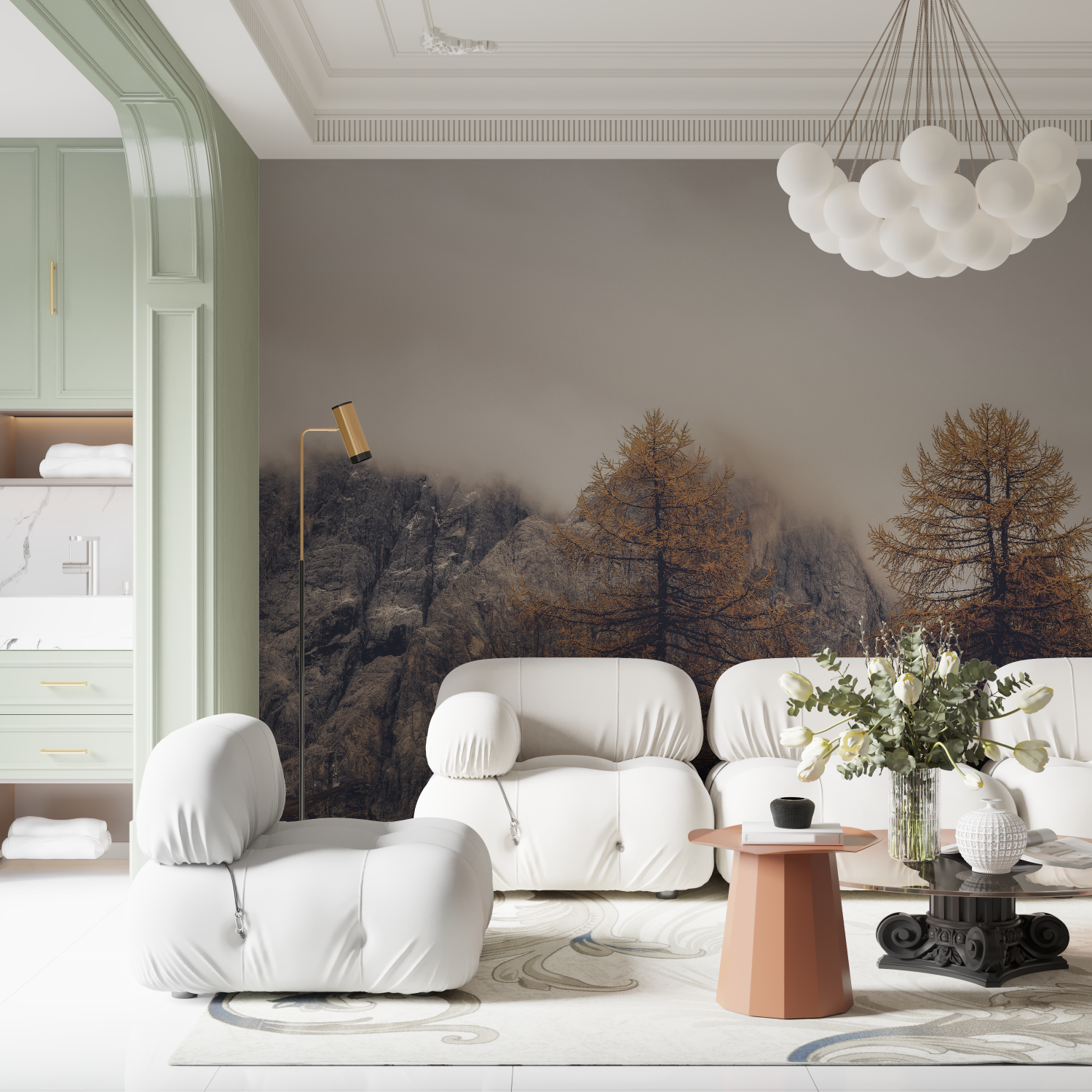 Cocooning Mountains Tapete | Wandbilder Tapete