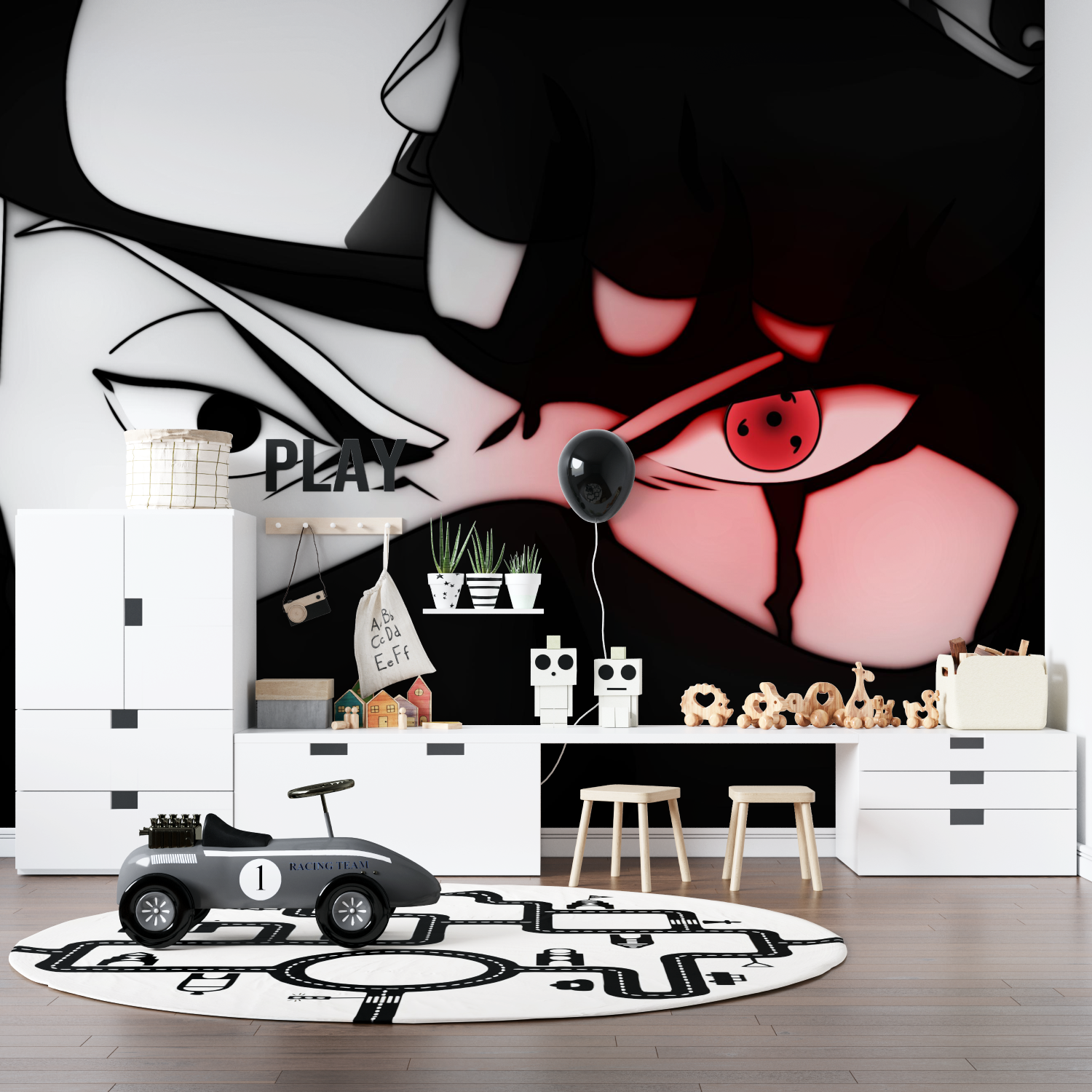 Naruto Red and Black Wallpaper | Murals Wallpaper