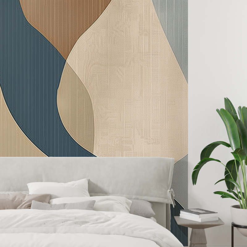 Abstraktes, panoramisches Tapetenpapier. Schlafzimmer-Tapisserie-Tendenz