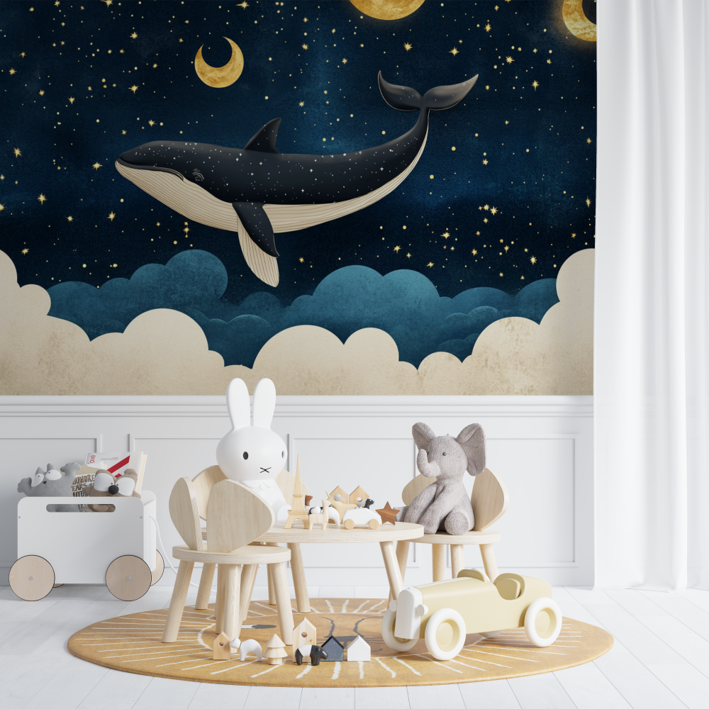 Night Whale Wallpaper | Murals Wallpaper