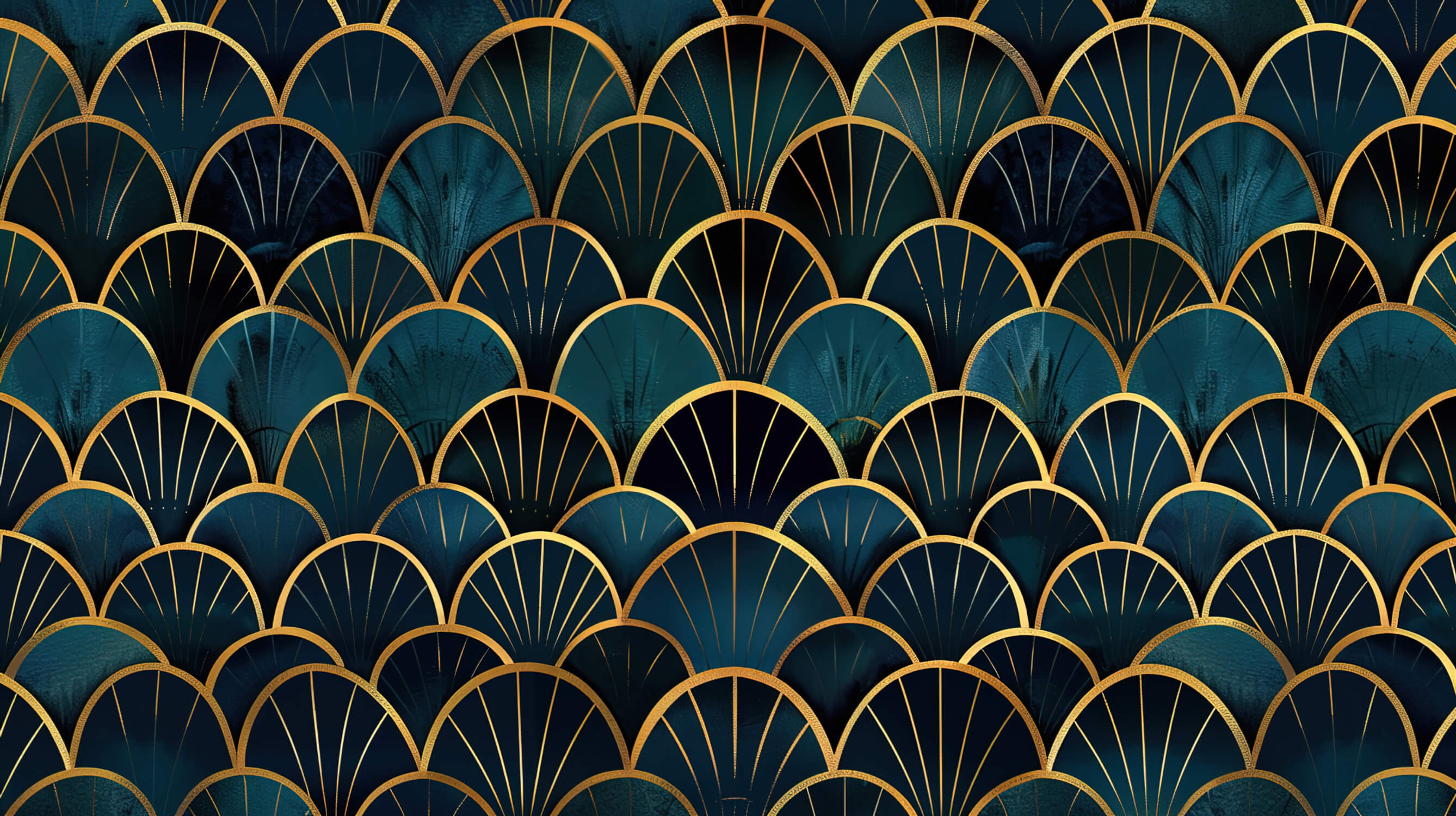 Elegant Shells Art Deco Wallpaper | Murals Wallpaper