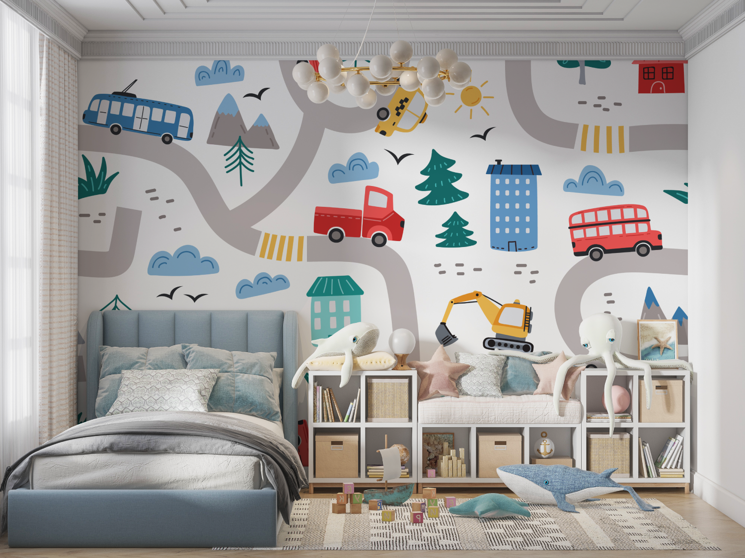 Kids Car Wallpaper Poster | Murals Wallpaper