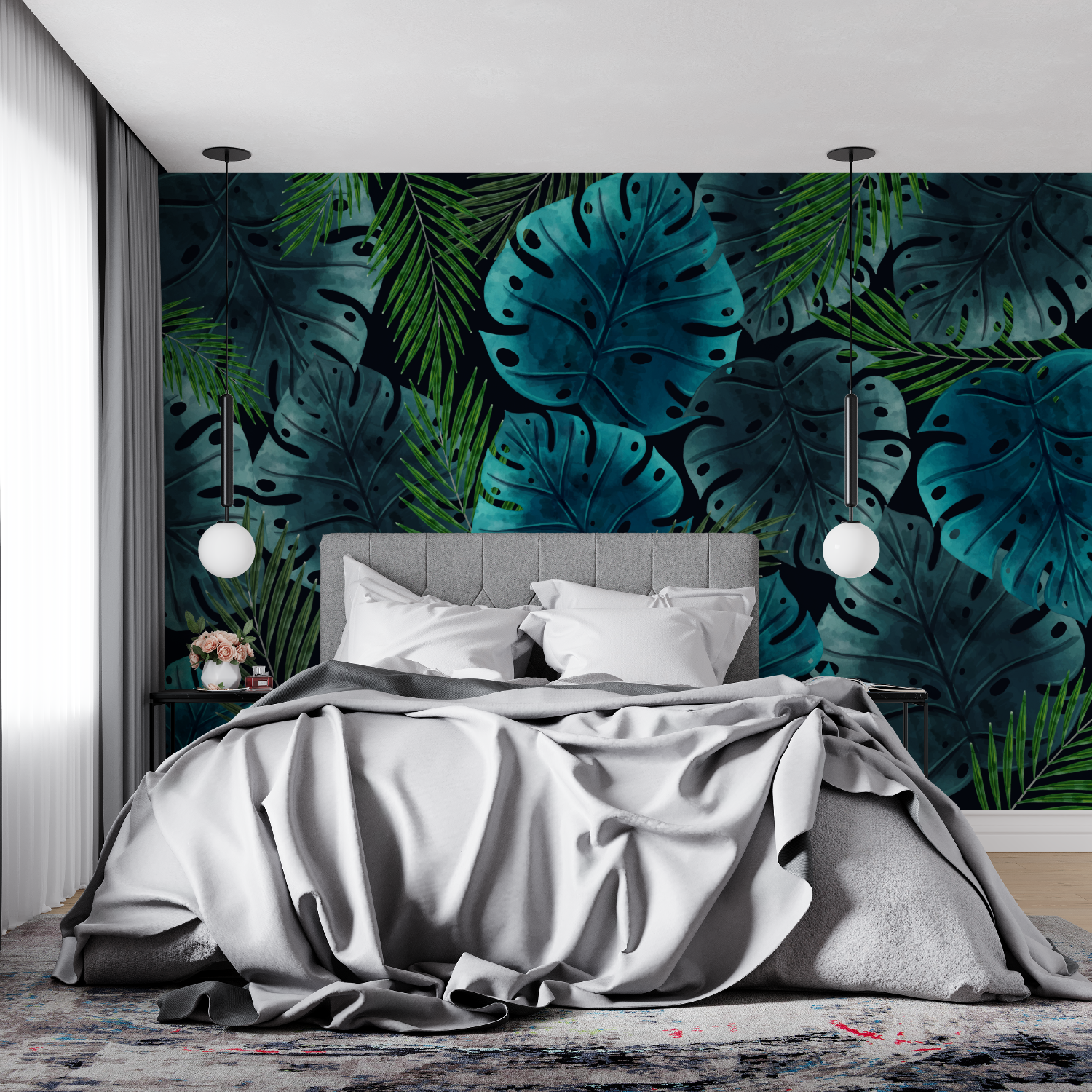 Blue and Green Jungle Wallpaper | Murals Wallpaper