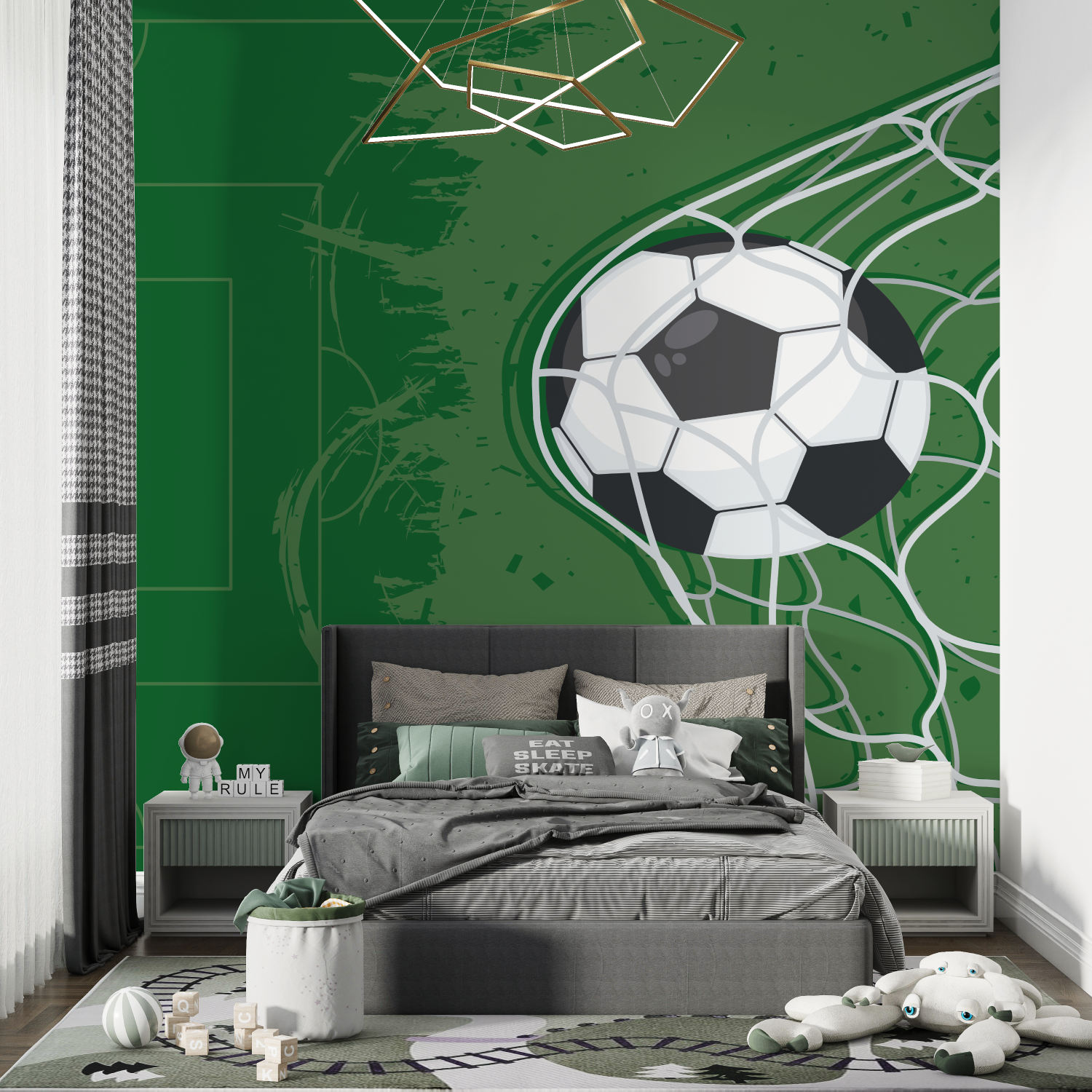 Green Soccer Wallpaper | Murals Wallpaper