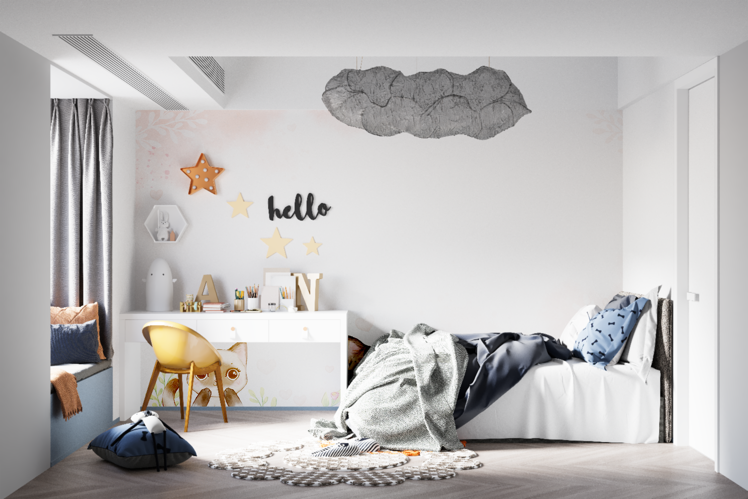 Kids Cat Wallpaper | Murals Wallpaper