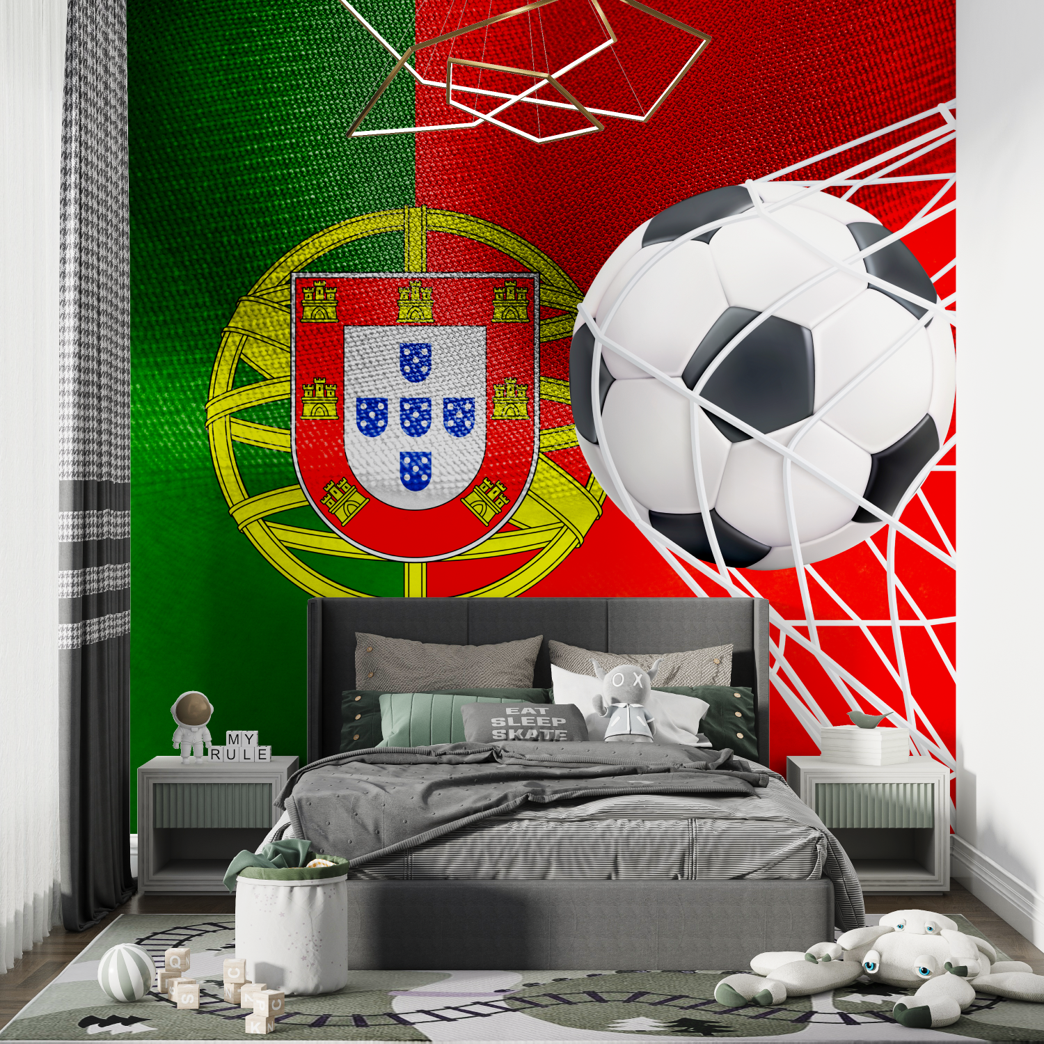 Portugal Soccer Ball Wallpaper | Murals Wallpaper