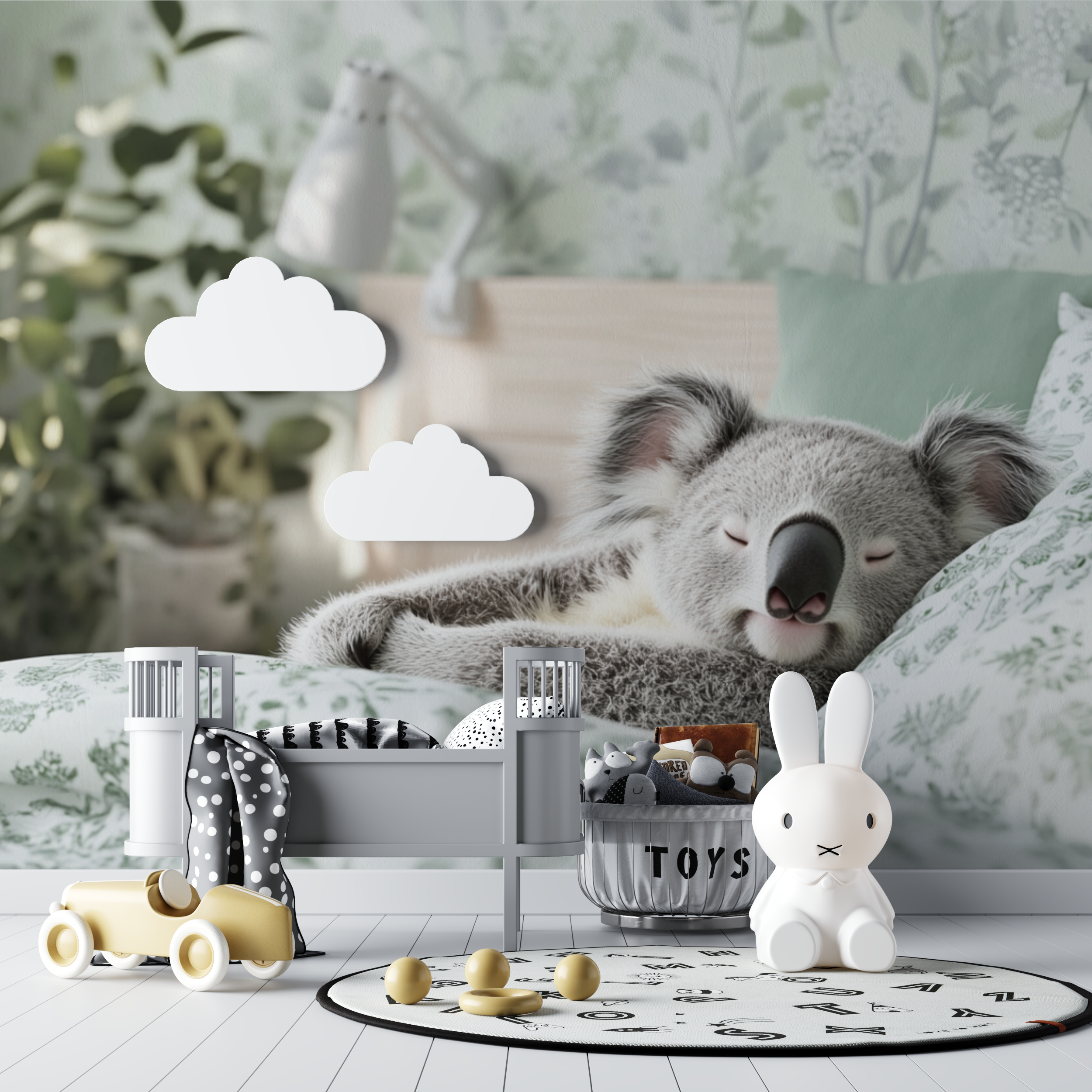 Sleeping Koala on a Pillow Wallpaper | Murals Wallpaper