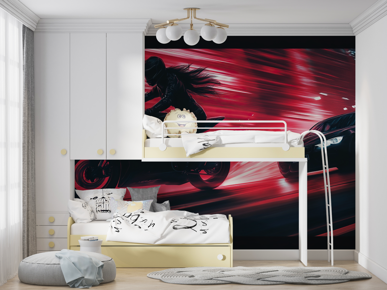 Motorrad-Auto-Hintergrundbild | Wandbild-Hintergrundbild