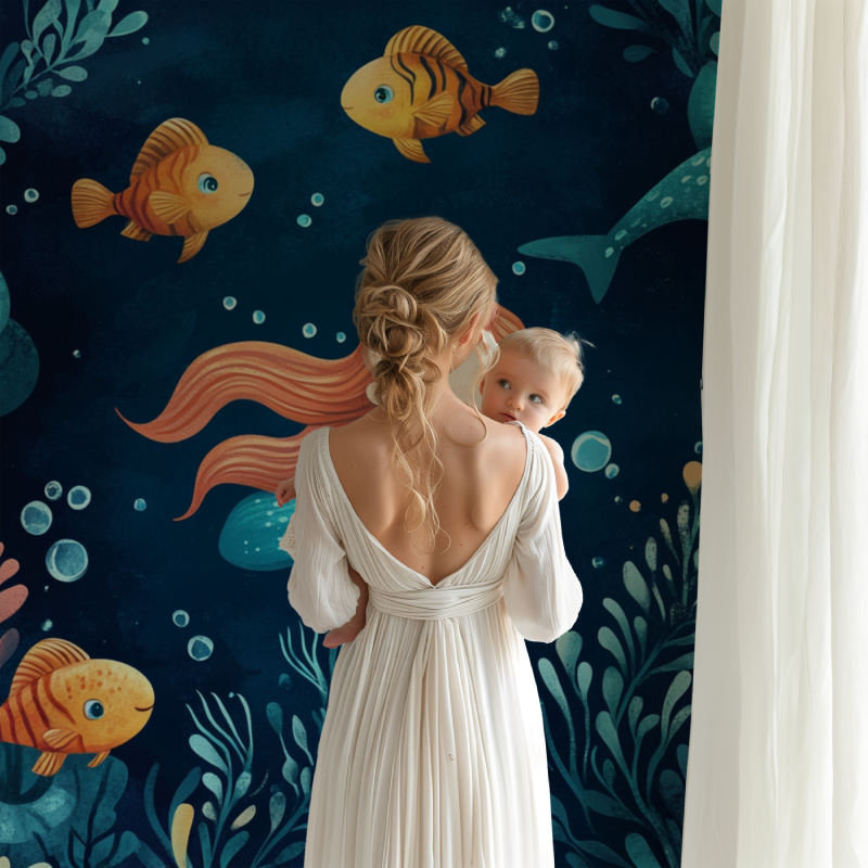 Marine Siren Wallpaper for Girls' Room | Murals Wallpaper