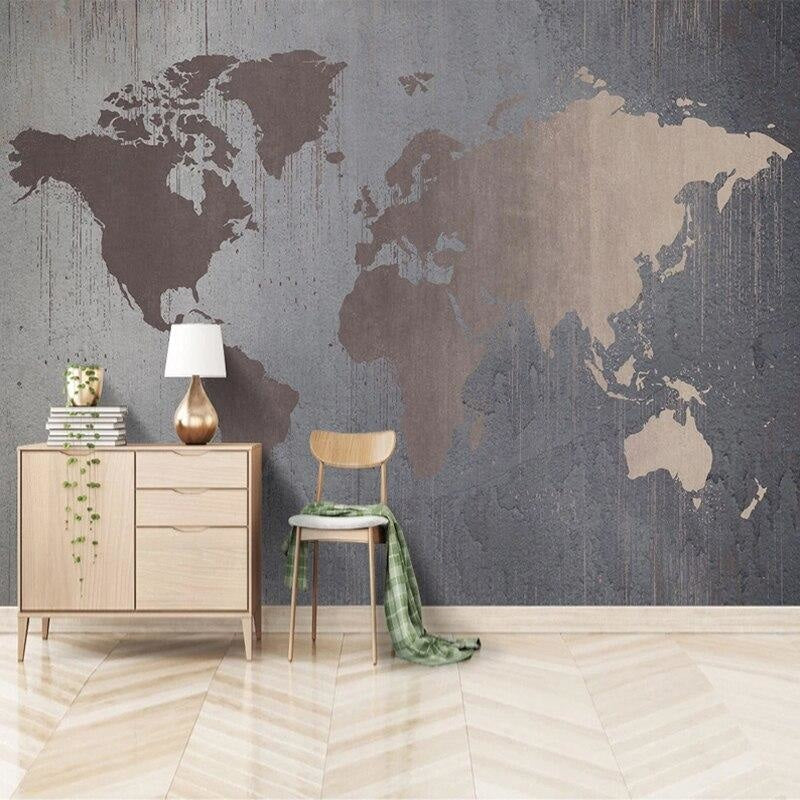 Giant World Map Wallpaper | Murals Wallpaper