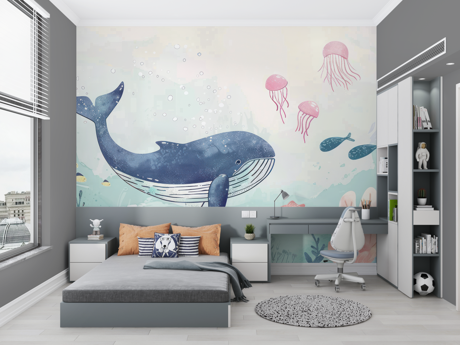 Papier Peint Enfant Theme Mer - Schlafzimmer