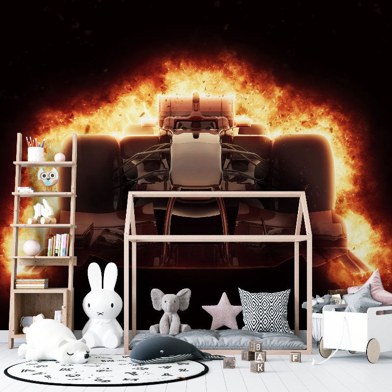 Formel-1-Feuer-Hintergrundbild | Wandbild-Hintergrundbild