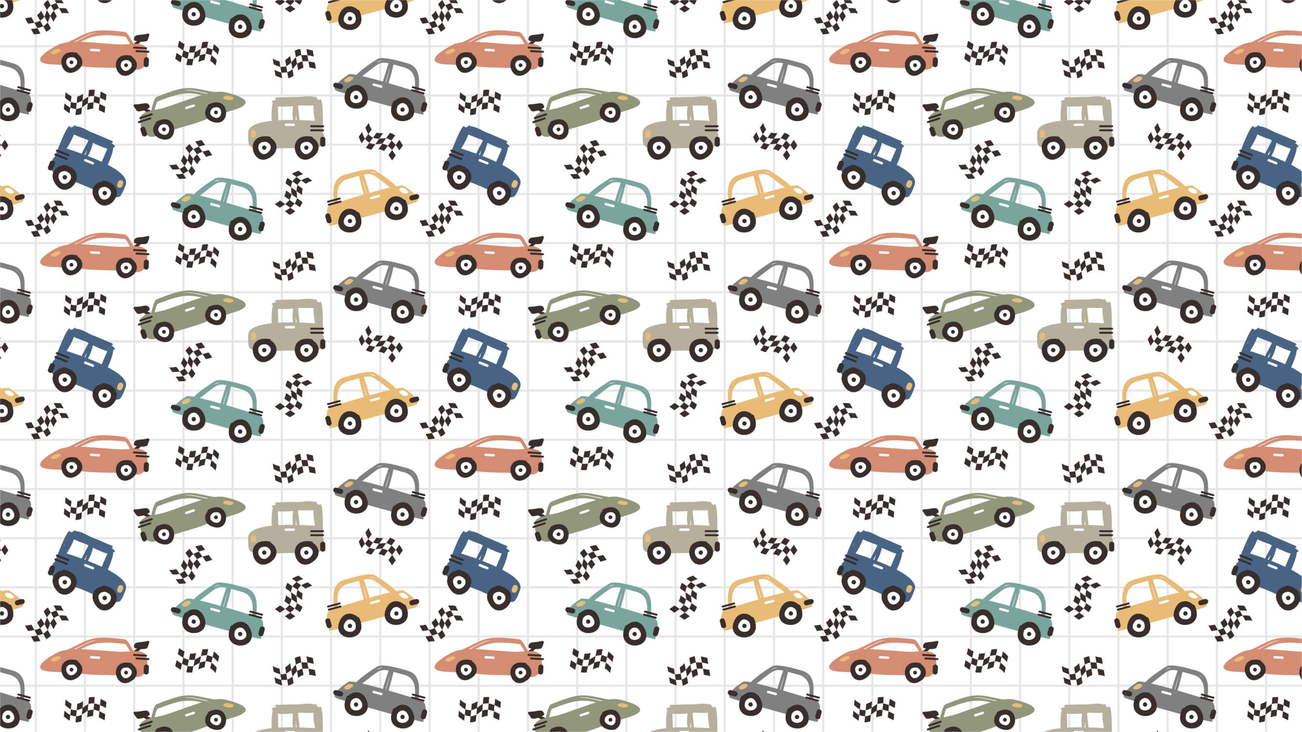 Kids' Small Cars Wallpaper | Murals Wallpaper
