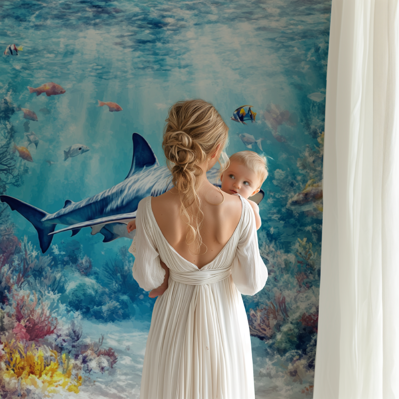 Shark Panoramic Marine Wallpaper | Murals Wallpaper
