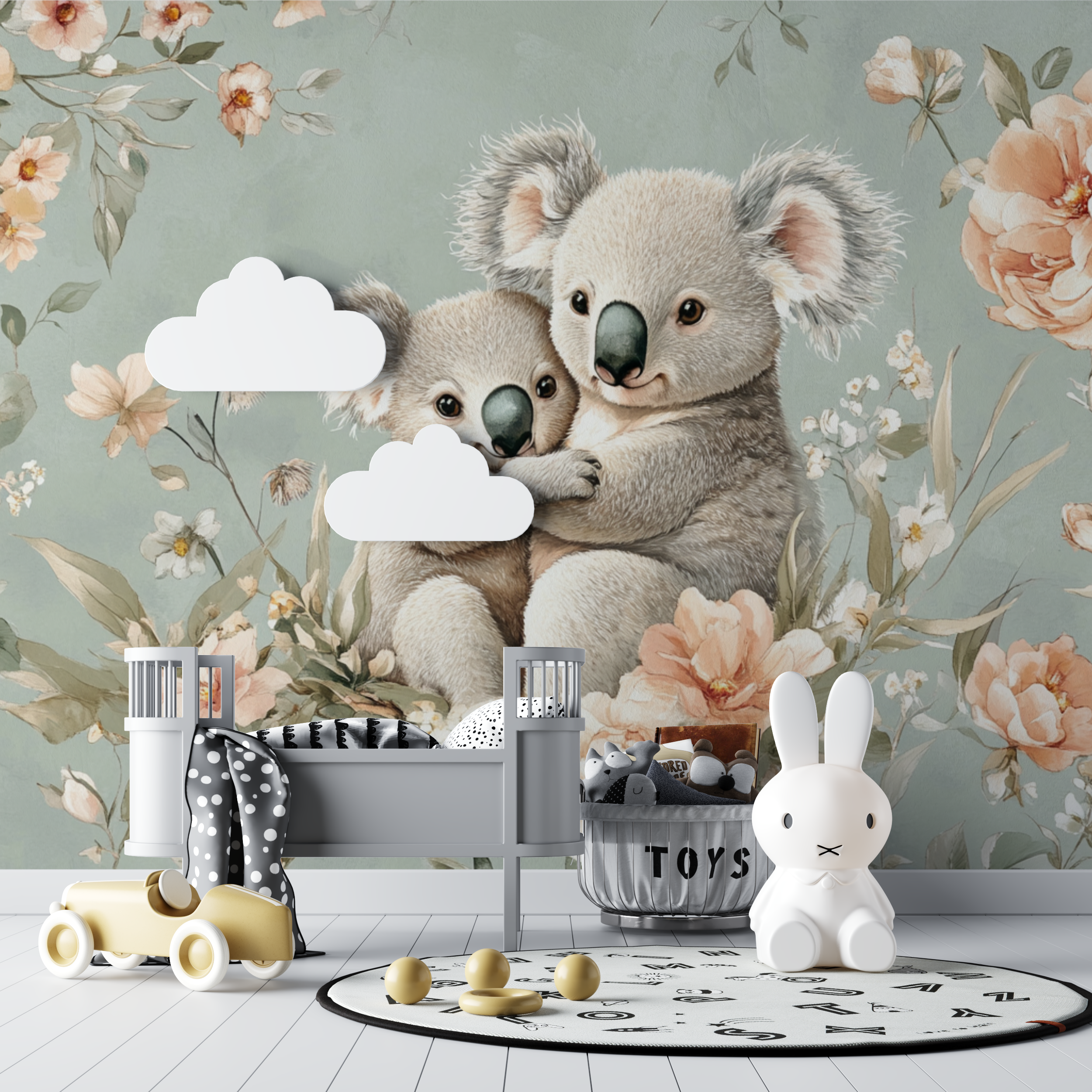Pastel Velvet Koala Wallpaper | Murals Wallpaper