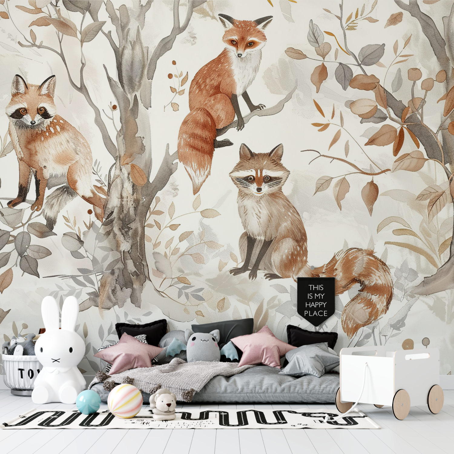 Animal Theme Kids' Room Wallpaper | Murals Wallpaper