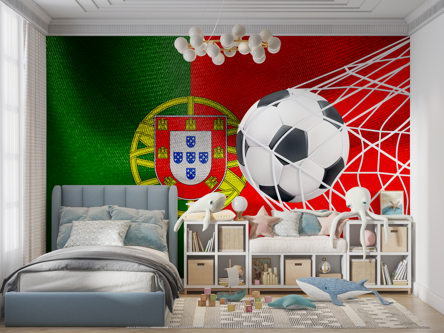 Portugal Soccer Ball Wallpaper | Murals Wallpaper
