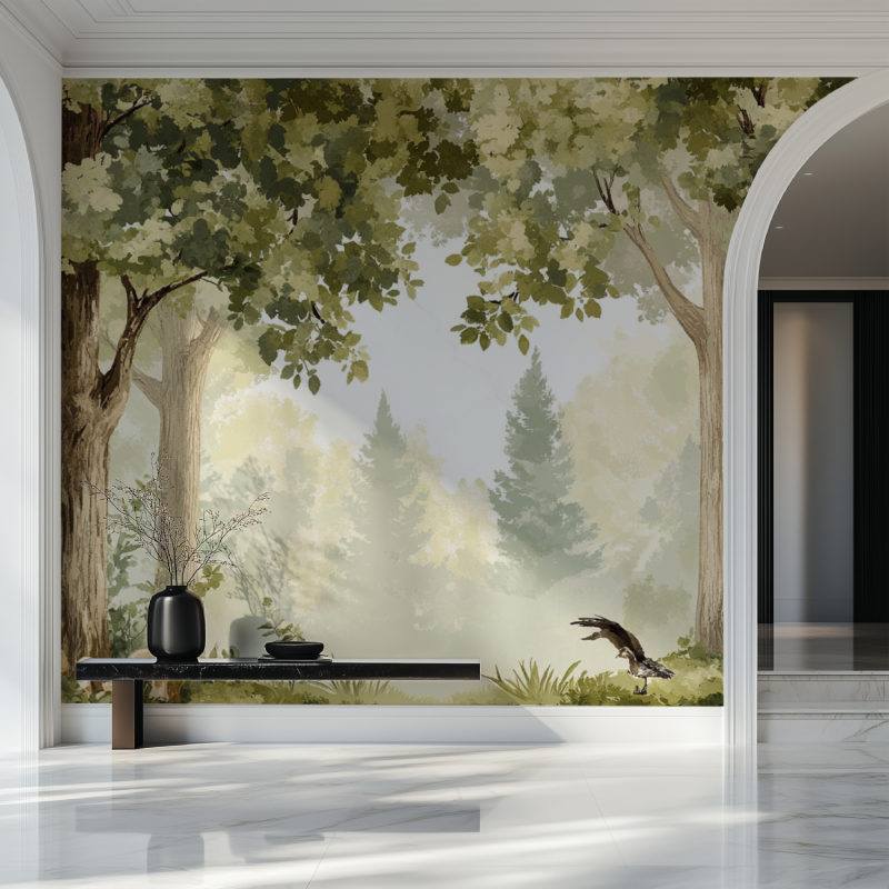 Baum Eule Pilz Tapete | Murals Tapete