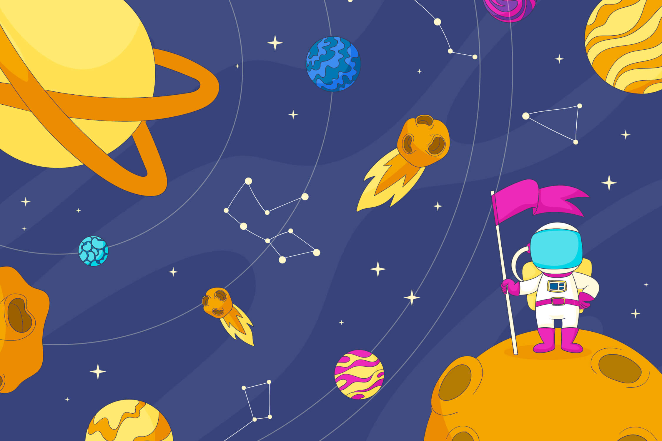 Rocket Space Wallpaper for Boys | Murals Wallpaper