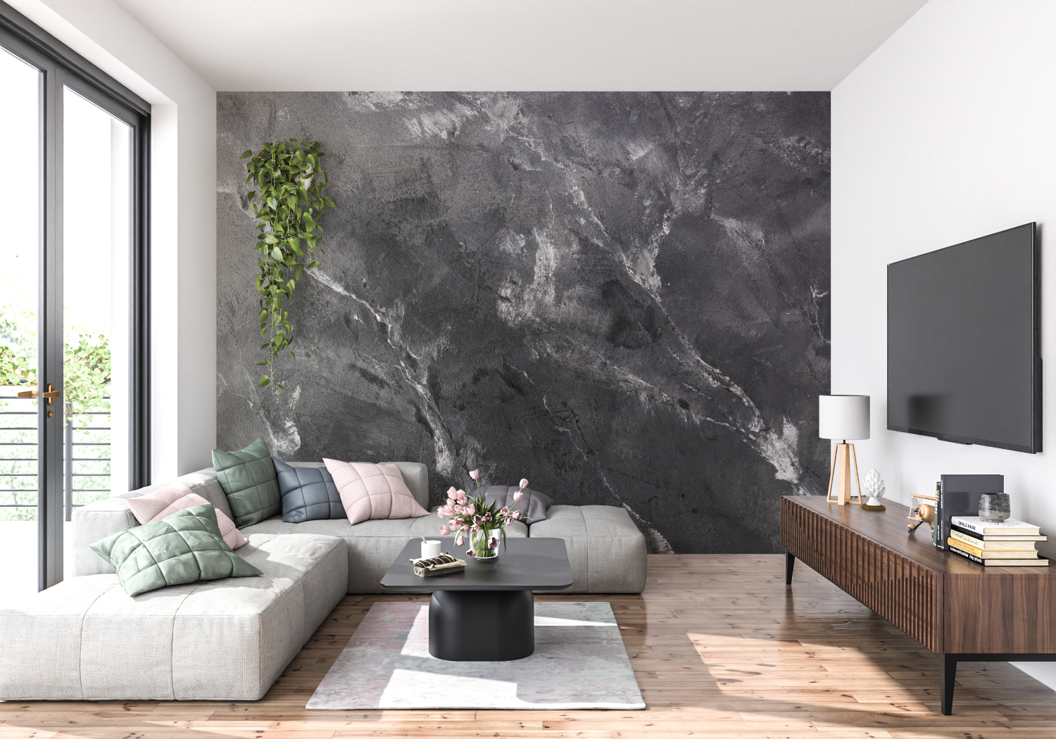 Black Gray Wallpaper | Murals Wallpaper