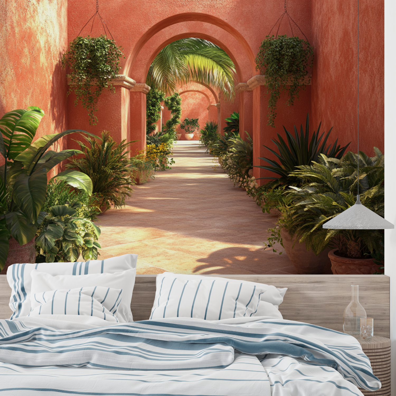 Terracotta Trompe L'Oeil Wallpaper | Murals Wallpaper