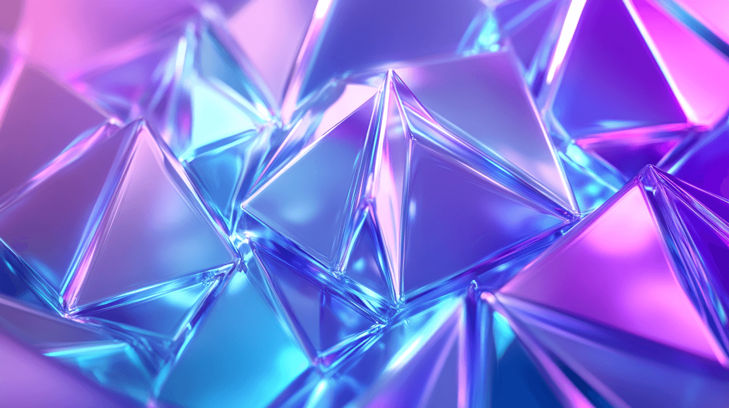 Blue Neon Crystal Wallpaper | Murals Wallpaper