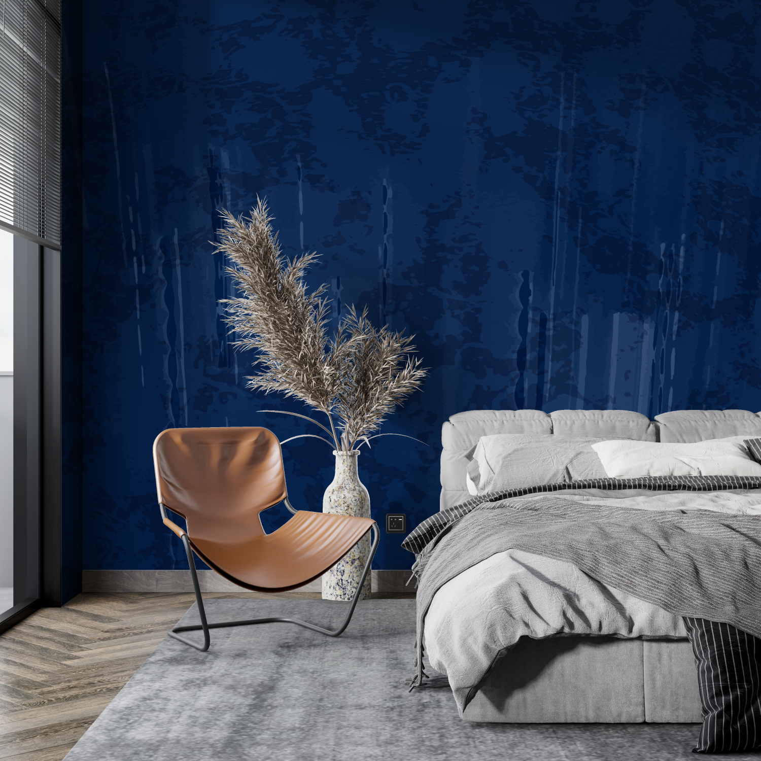 Blue Living Room Wallpaper | Murals Wallpaper
