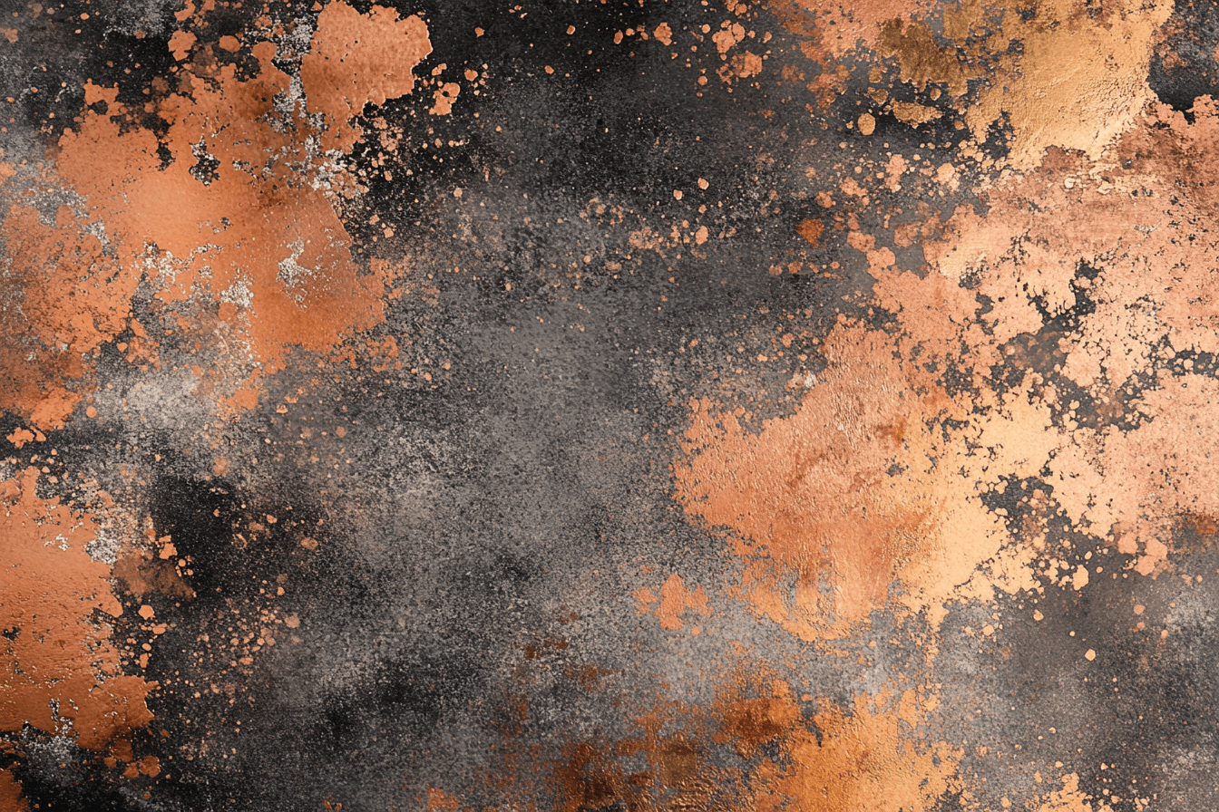 Terracotta and Oxidized Copper Wallpaper | Murals Wallpaper