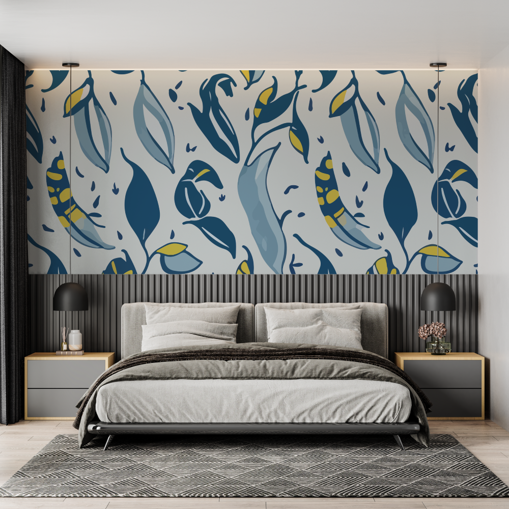 Yellow Blue Wallpaper | Murals Wallpaper