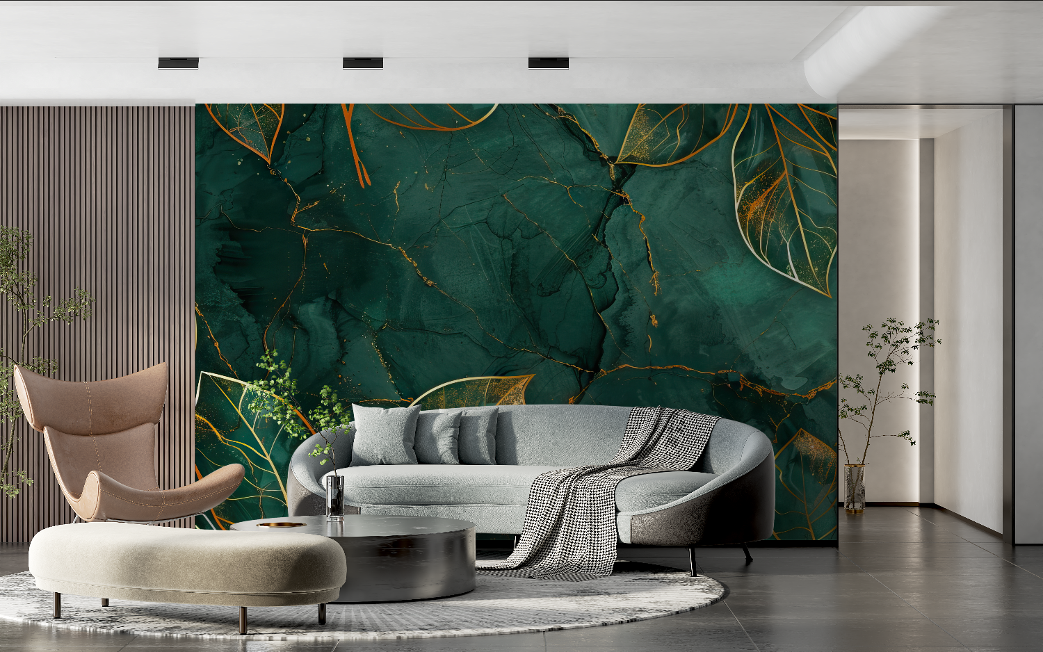 Green and Gold Wallpaper | Murals Wallpaper