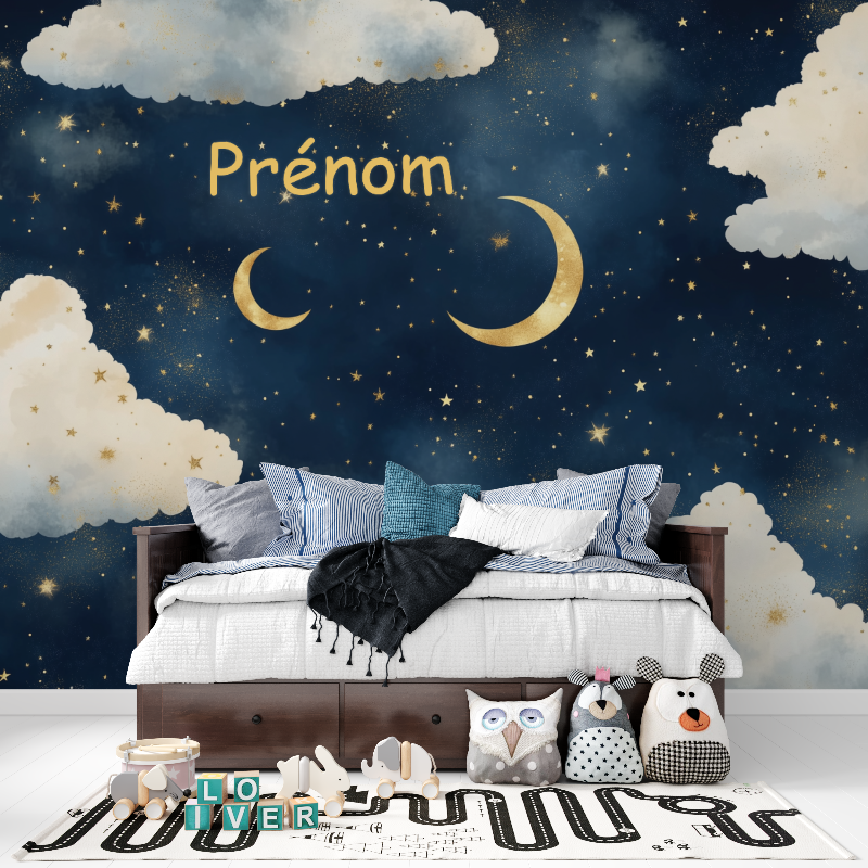 Name Wallpaper Cloudy Starry Sky | Murals Wallpaper