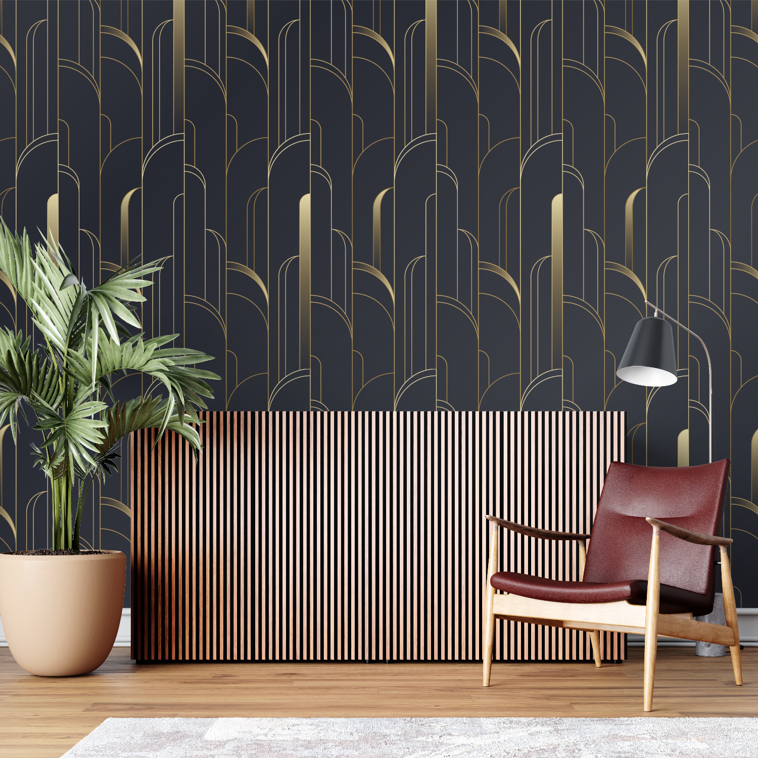 Art Deco Black Wallpaper | Murals Wallpaper