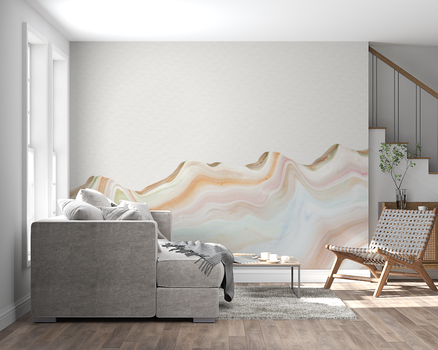 Watercolor Wave Design Wallpaper | Murals Wallpaper